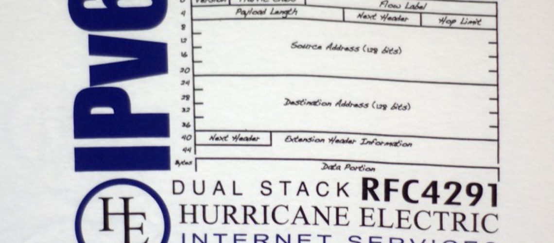 Hurricane Electric IPv6 sage T-shirt